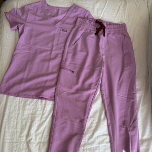 FIGS Dusk Catarina Top and High Waisted Zamora Bottoms XS